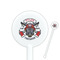 Firefighter White Plastic 5.5" Stir Stick - Round - Closeup