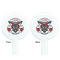 Firefighter White Plastic 7" Stir Stick - Double Sided - Round - Front & Back