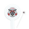 Firefighter White Plastic 7" Stir Stick - Round - Closeup