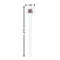 Firefighter White Plastic 7" Stir Stick - Round - Dimensions