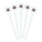 Firefighter White Plastic 7" Stir Stick - Round - Fan View