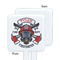 Firefighter White Plastic Stir Stick - Single Sided - Square - Approval