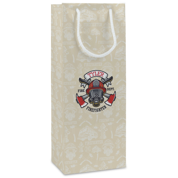 Custom Firefighter Wine Gift Bags (Personalized)