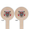 Firefighter Wooden 6" Food Pick - Round - Double Sided - Front & Back