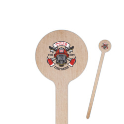 Firefighter 7.5" Round Wooden Stir Sticks - Single Sided (Personalized)