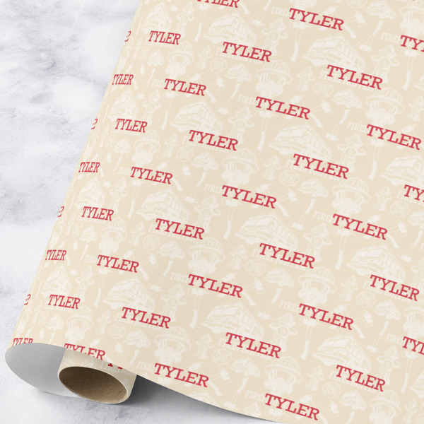 Custom Firefighter Wrapping Paper Roll - Large (Personalized)