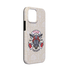 Firefighter iPhone Case - Rubber Lined - iPhone 13 Mini (Personalized)