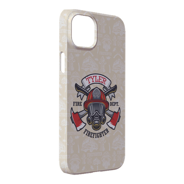 Custom Firefighter iPhone Case - Plastic - iPhone 14 Plus (Personalized)