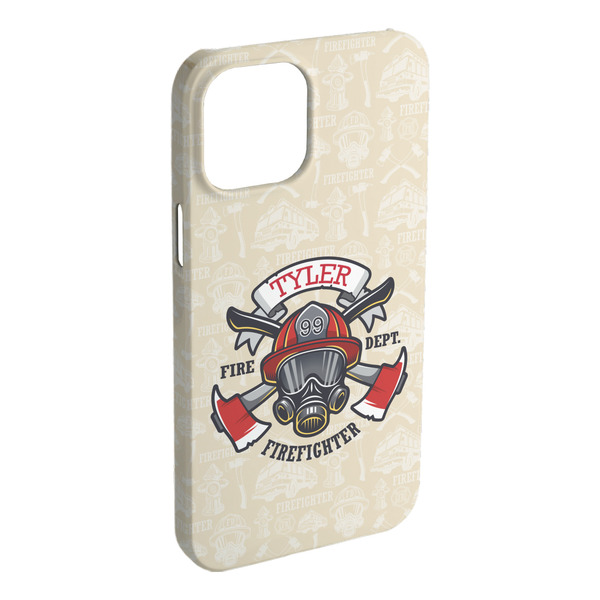 Custom Firefighter iPhone Case - Plastic - iPhone 15 Plus (Personalized)