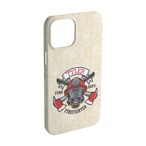 Custom Firefighter iPhone Case - Plastic - iPhone 15 Pro (Personalized)