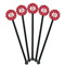 Crawfish Black Plastic 5.5" Stir Stick - Round - Fan View