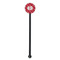 Crawfish Black Plastic 5.5" Stir Stick - Round - Single Stick