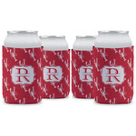 Crawfish Can Cooler (12 oz) - Set of 4 w/ Name and Initial