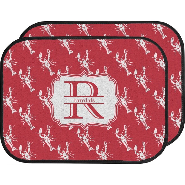 Custom Crawfish Car Floor Mats (Back Seat) (Personalized)