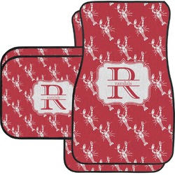 Crawfish Car Floor Mats Set - 2 Front & 2 Back (Personalized)