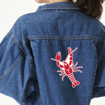 Crawfish Twill Iron On Patch - Custom Shape - 2XL - Set of 4