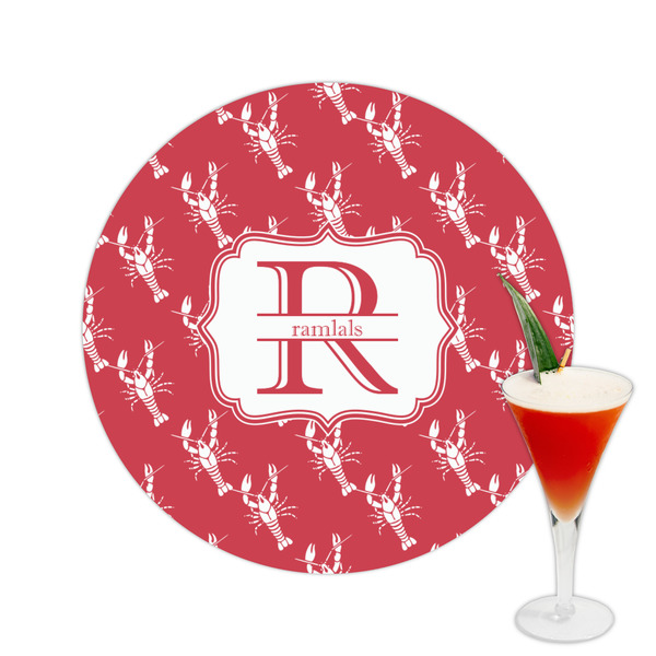 Custom Crawfish Printed Drink Topper -  2.5" (Personalized)