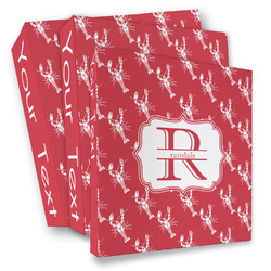 Crawfish 3 Ring Binder - Full Wrap (Personalized)