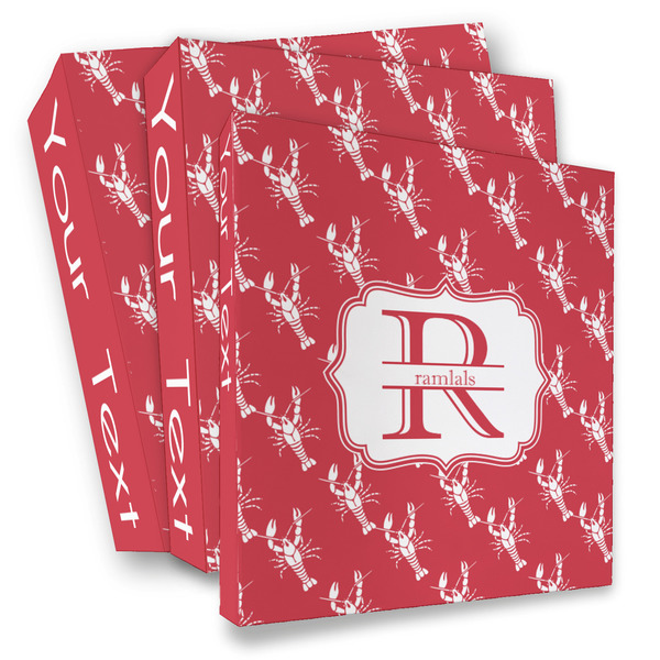 Custom Crawfish 3 Ring Binder - Full Wrap (Personalized)