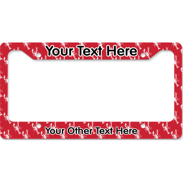 Custom Crawfish License Plate Frame - Style B (Personalized)