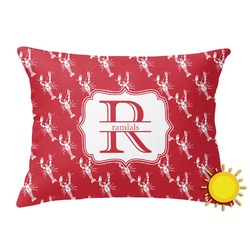 Crawfish Outdoor Throw Pillow (Rectangular) (Personalized)