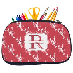 Crawfish Neoprene Pencil Case - Medium w/ Name and Initial