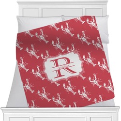 Crawfish Minky Blanket - Twin / Full - 80"x60" - Double Sided (Personalized)