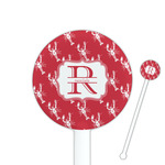 Crawfish 5.5" Round Plastic Stir Sticks - White - Double Sided (Personalized)