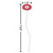 Crawfish White Plastic 7" Stir Stick - Oval - Dimensions