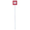 Crawfish White Plastic Stir Stick - Double Sided - Square - Single Stick