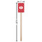 Crawfish Wooden 6.25" Stir Stick - Rectangular - Dimensions