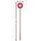 Crawfish Wooden 7.5" Stir Stick - Round - Dimensions