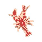 Crawfish Genuine Maple or Cherry Wood Sticker