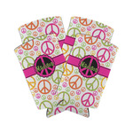 Peace Sign Can Cooler (tall 12 oz) - Set of 4 (Personalized)