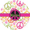 Peace Sign 2" Multipurpose Round Labels - Single Sticker