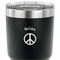 Peace Sign 30 oz Stainless Steel Ringneck Tumbler - Black - CLOSE UP