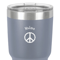 Peace Sign 30 oz Stainless Steel Tumbler - Grey - Double-Sided (Personalized)