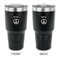 Peace Sign 30 oz Stainless Steel Ringneck Tumblers - Black - Double Sided - APPROVAL