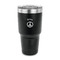 Peace Sign 30 oz Stainless Steel Ringneck Tumblers - Black - FRONT
