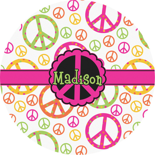 Custom Peace Sign Multipurpose Round Labels - 5" (Personalized)