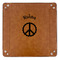 Peace Sign 9" x 9" Leatherette Snap Up Tray - APPROVAL (FLAT)