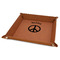 Peace Sign 9" x 9" Leatherette Snap Up Tray - FOLDED