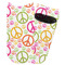 Peace Sign Adult Ankle Socks - Single Pair - Front and Back