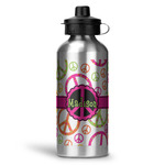 Peace Sign Water Bottles - 20 oz - Aluminum (Personalized)