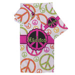 Peace Sign Bath Towel Set - 3 Pcs (Personalized)