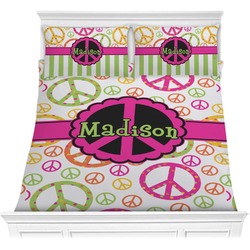Peace Sign Comforter Set - Full / Queen (Personalized)