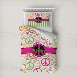 Peace Sign Duvet Cover Set - Twin XL (Personalized)