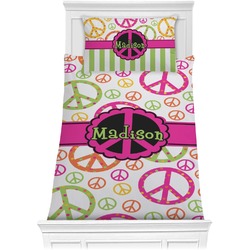 Peace Sign Comforter Set - Twin XL (Personalized)