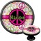 Peace Sign Black Custom Cabinet Knob (Front and Side)