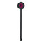 Peace Sign Black Plastic 5.5" Stir Stick - Round - Single Stick